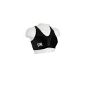 Stretch cotton breast protector with removable protectors.