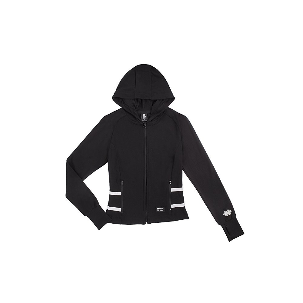 WOMAN FULL ZIP SWEAT AD BLACK