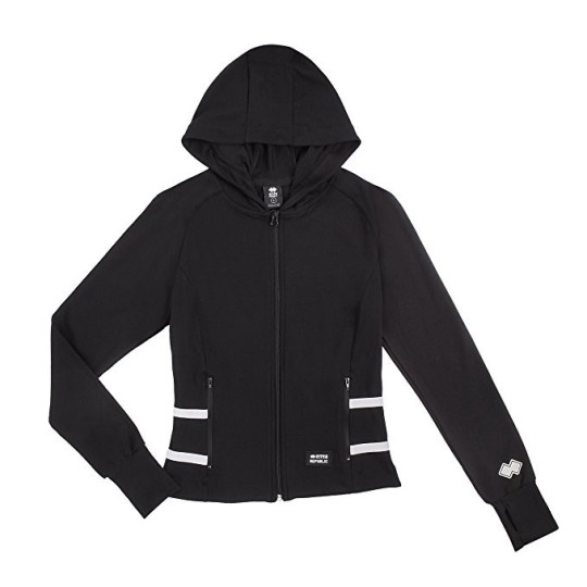 WOMAN FULL ZIP SWEAT AD BLACK