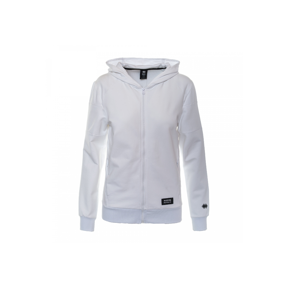 WOMAN FULL ZIP SWEAT AD WHITE