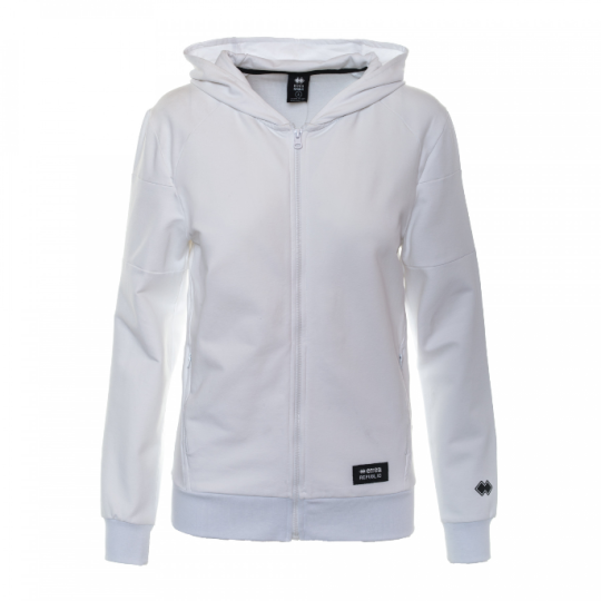 WOMAN FULL ZIP SWEAT AD WHITE
