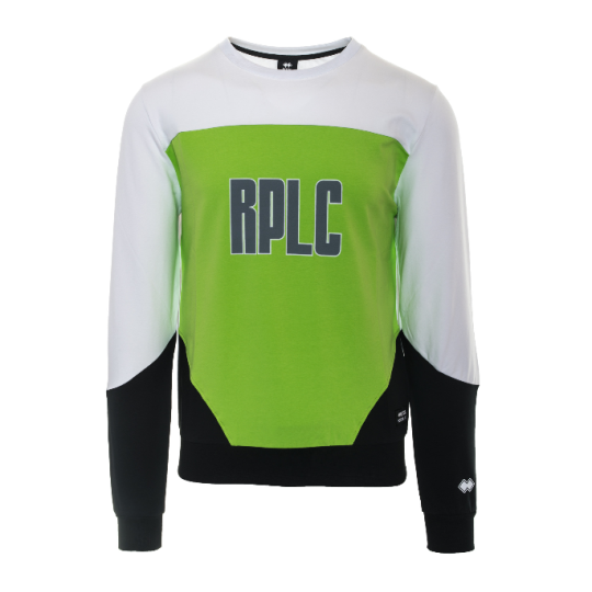 MAN ROUND NECK SWEAT AD BIANCO VERDE NERO