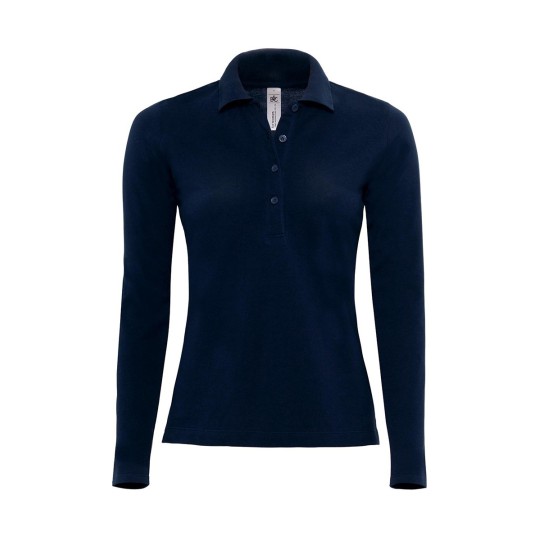 Women's Long Sleeve Polo B&C