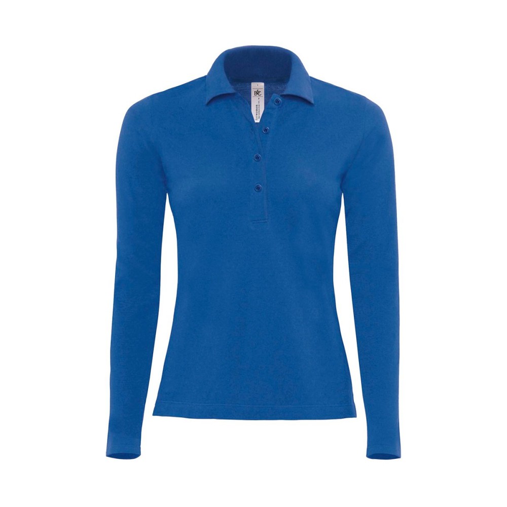 Women's Long Sleeve Polo B&C