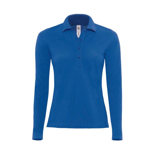 Women's Long Sleeve Polo B&C