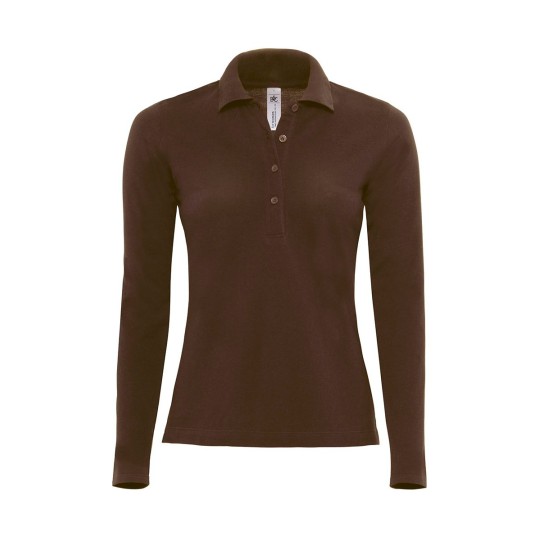 Women's Long Sleeve Polo B&C