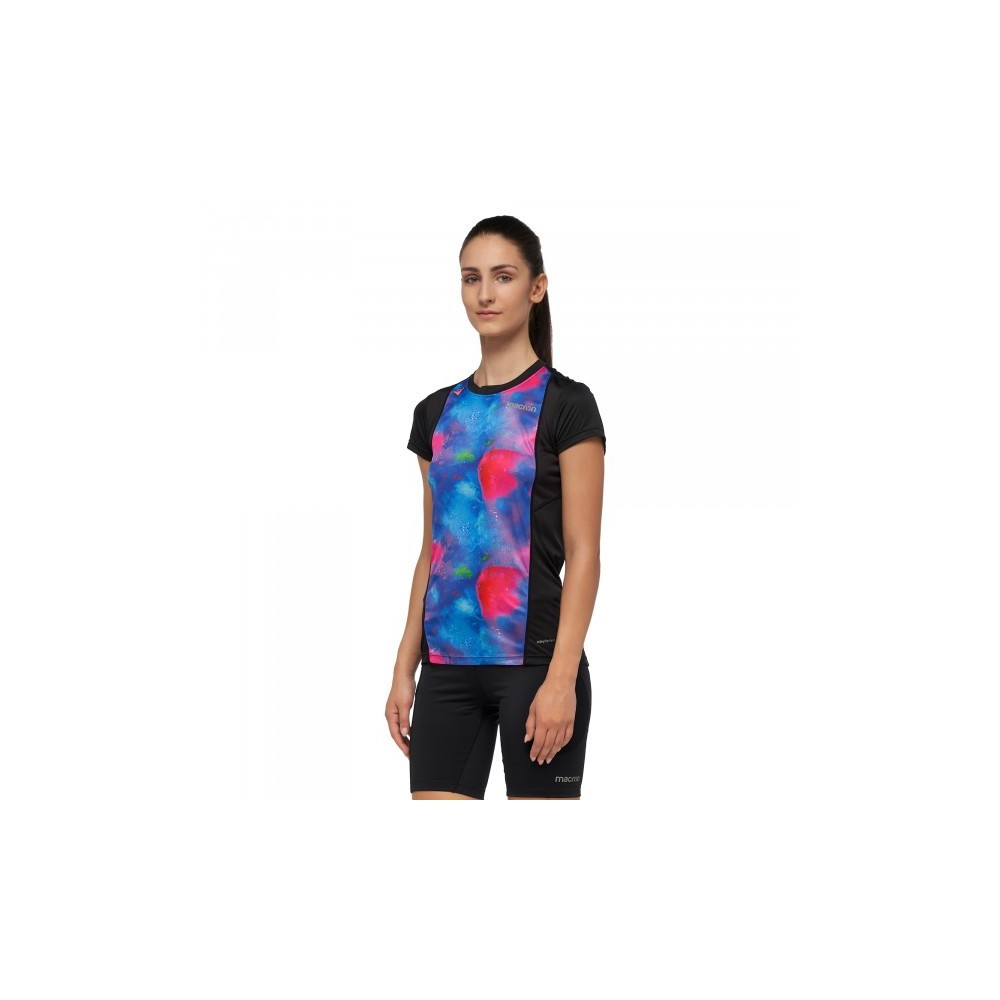 BLK NEULA MULTIC PRINT WOMEN'S RUNNING SHIRT