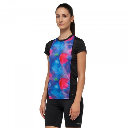 BLK NEULA MULTIC PRINT WOMEN'S RUNNING SHIRT