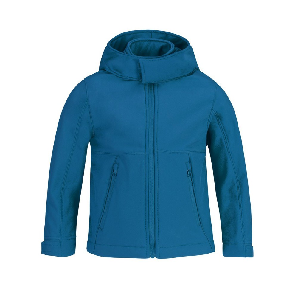 Boys' soft shell jacket with hood