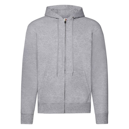 Classic Zip and Hooded Sweatshirt Col. Grey