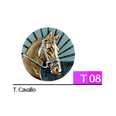 Disco Cavallo Diam. 7 cm per Trofei