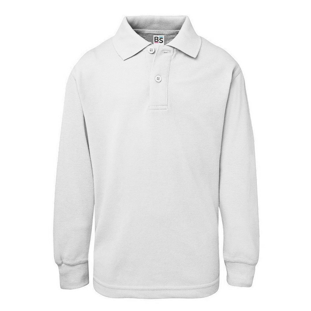 Children's long cotton polo shirt