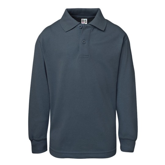 Children's long cotton polo shirt