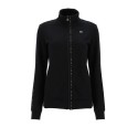Women's sweatshirt with high collar and zip trimmed with ribbon decorated FREDDY