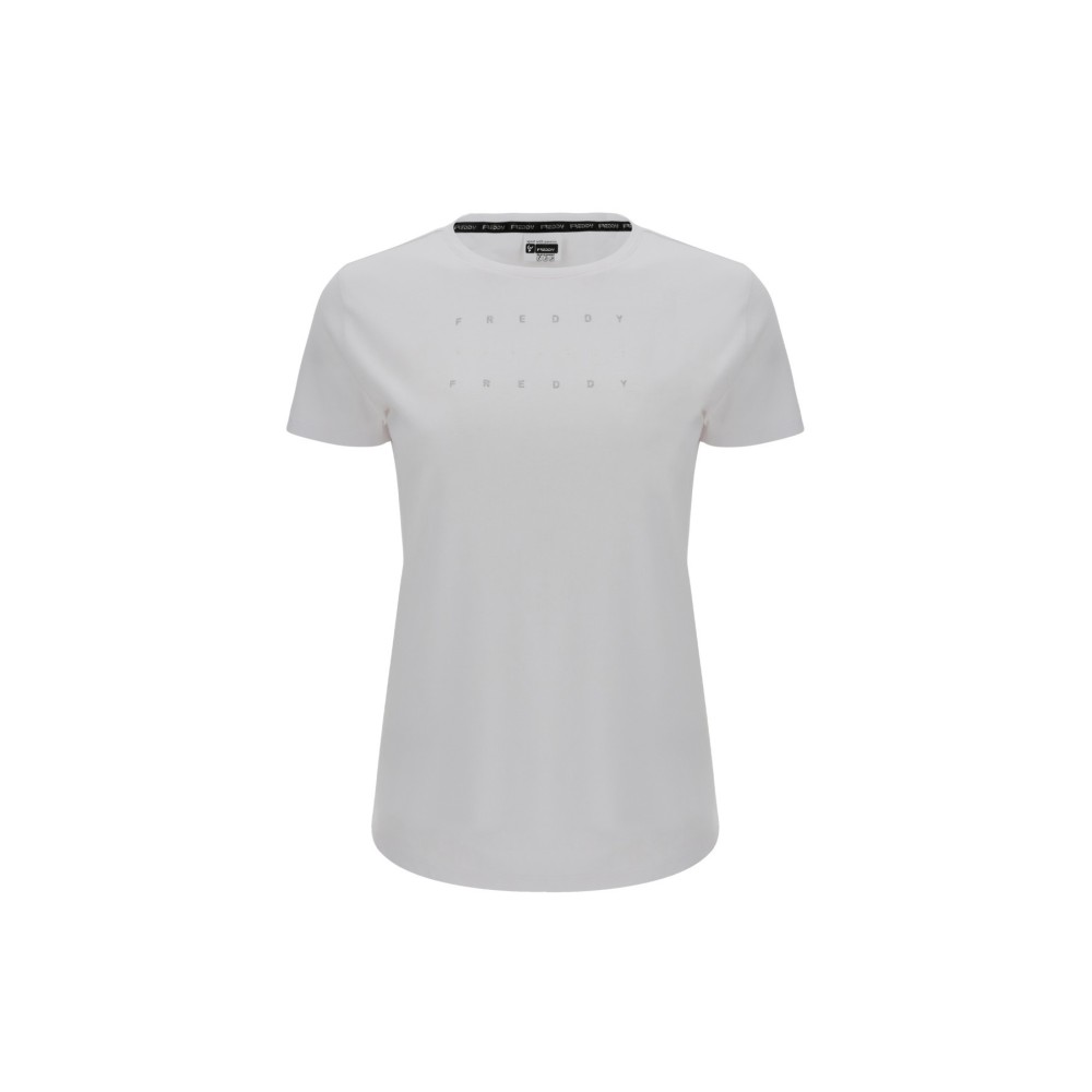 Women's short-sleeved T-shirt in lightweight jersey with FREDDYprint